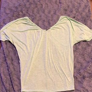 Mint and coral shirts